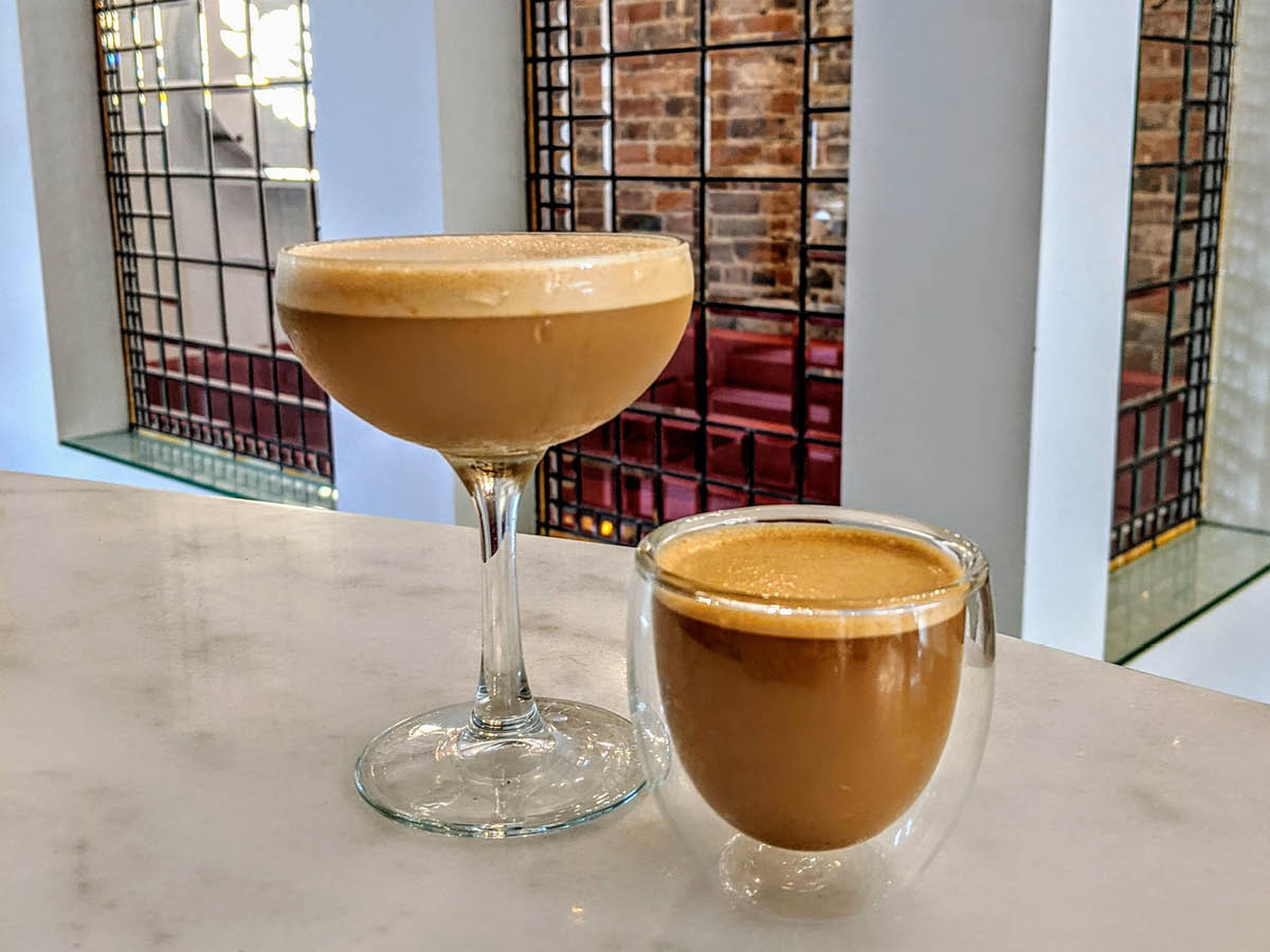 two espresso martinis